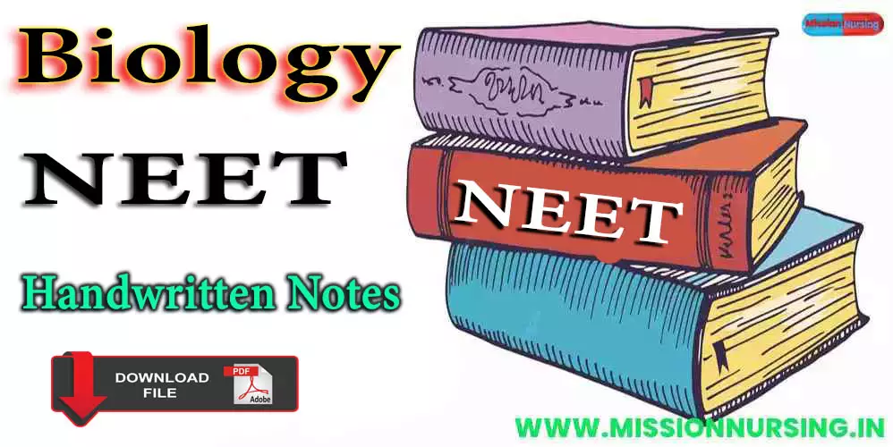 Biology handwritten Hindi NEET Notes